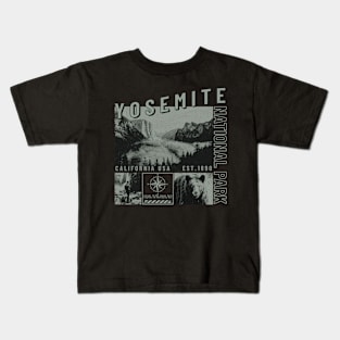 Yosemite National Park in brutal style Kids T-Shirt